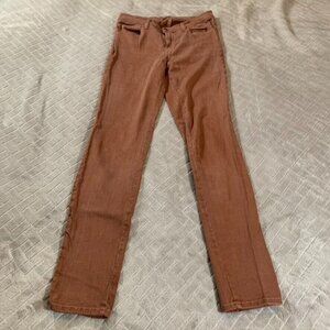 J Brand Womens 26 Denim Jeans Brown Bourbon Skinny Low Rise Stretch